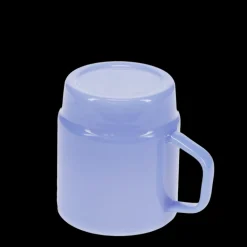 Stacking glass coffee cup 280ml - Milky blue