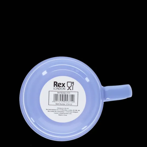 Stacking glass coffee cup 280ml - Milky blue