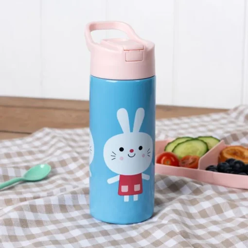 Stainless steel bottle with push button lid 500ml - Lottie and Friends