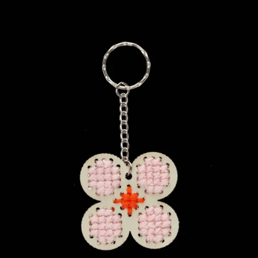 Stitch your own wooden keyring - Daisy