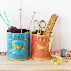 Storage tins (set of 2) - LEOPARD