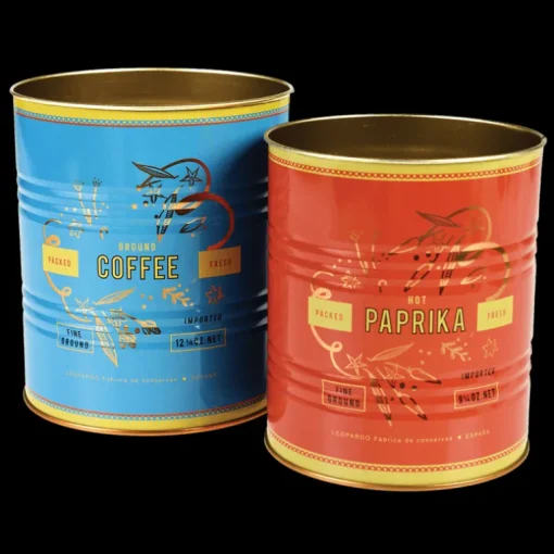 Storage tins (set of 2) - LEOPARD