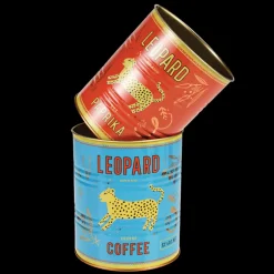 Storage tins (set of 2) - LEOPARD