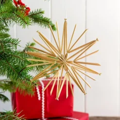 Straw star decoration (15cm)