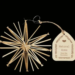 Straw star decoration (15cm)