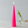 Tall cone candle - Bright Pink
