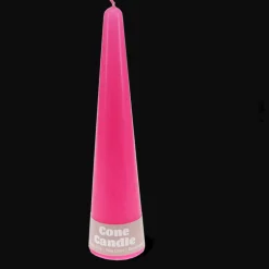 Tall cone candle - Bright Pink