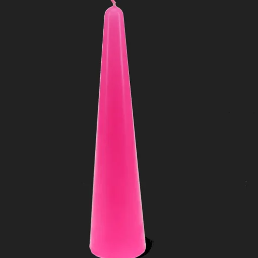 Tall cone candle - Bright Pink