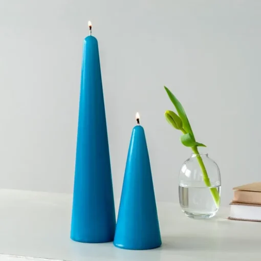 Tall cone candle - Dark blue