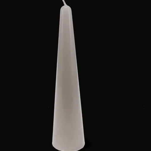 Tall cone candle - Light grey