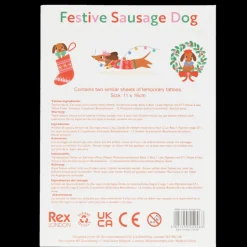 Temporary tattoos - Festive Sausage Dog
