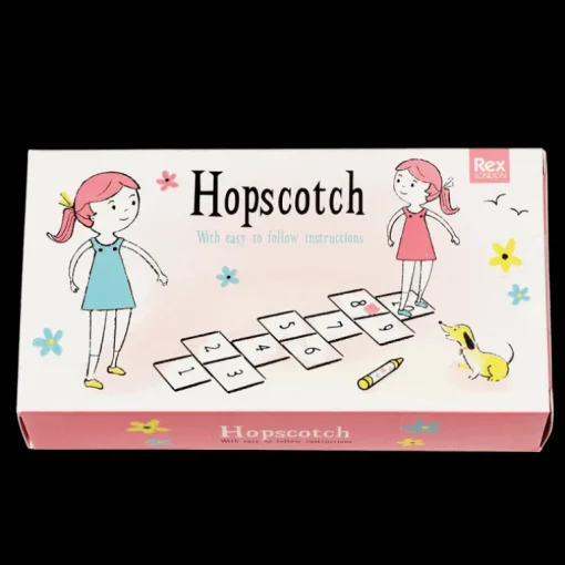 Traditional hopscotch with instructions