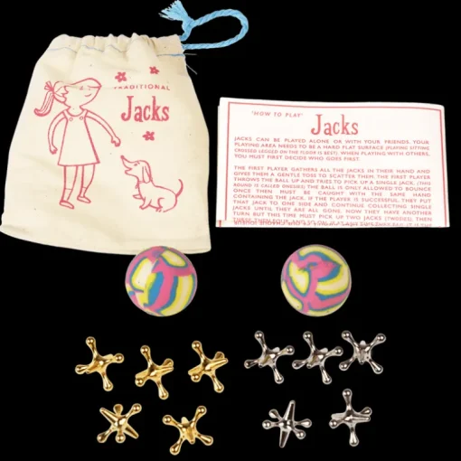 Traditional jacks playground game