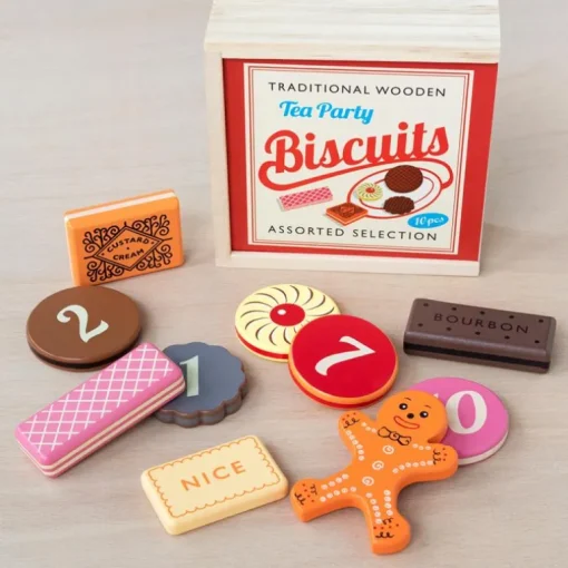 Traditional wooden toy - Biscuits with numbers