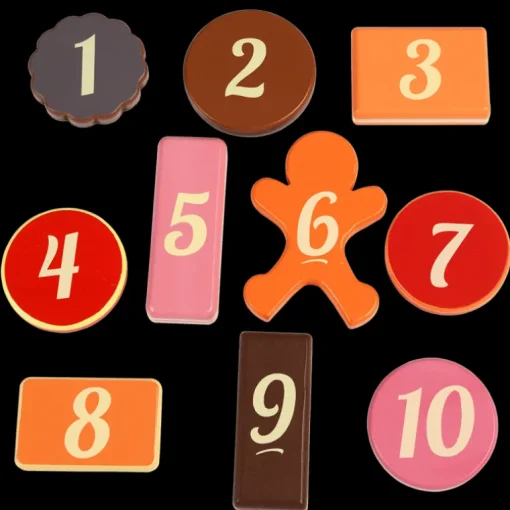 Traditional wooden toy - Biscuits with numbers