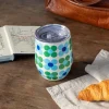 Travel cup 350ml - Blue and green Daisy