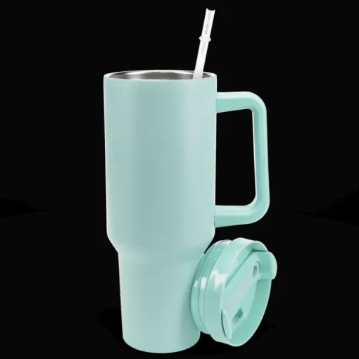 Travel tumbler with handle (1.2Ltr) - Eggshell blue