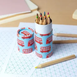 Tube of colouring pencils -TfL Routemaster Bus