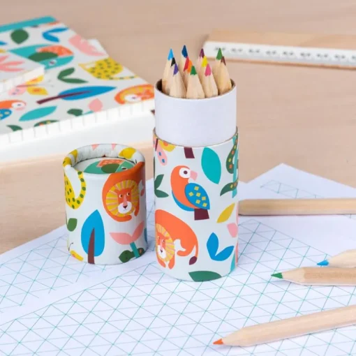 Tube of colouring pencils - Wild Wonders