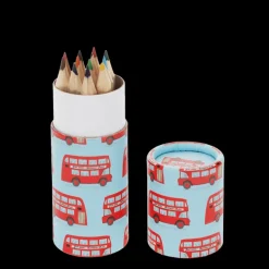 Tube of colouring pencils -TfL Routemaster Bus