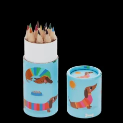 Tube of colouring pencils - Sunny Sausage Dog