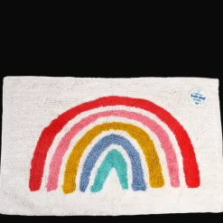 Tufted cotton bath mat - Rainbow
