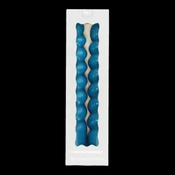 Twisted candles (pack of 2) - Dark blue