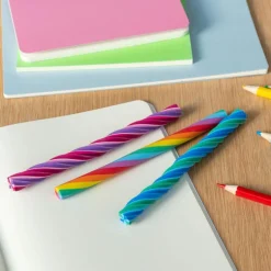 Twisted rainbow erasers (set of 3)