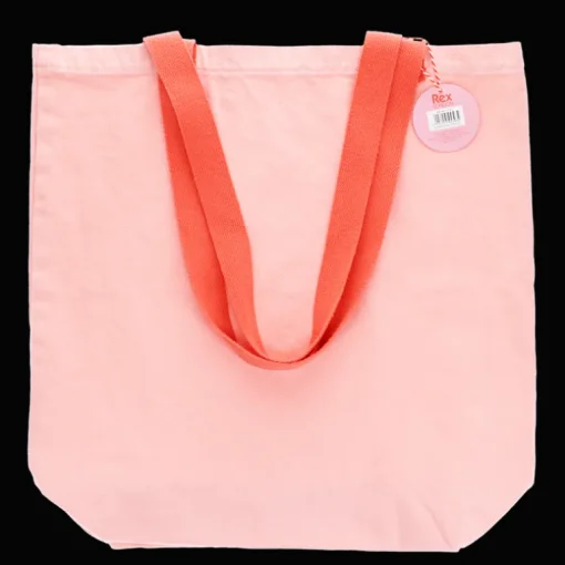 Two-tone cotton tote bag - Pink