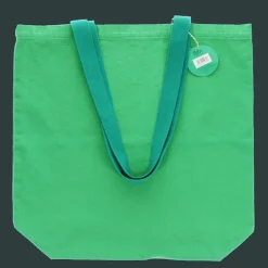 Two-tone cotton tote bag - Green