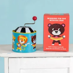 Winding tin music box - Animal Band