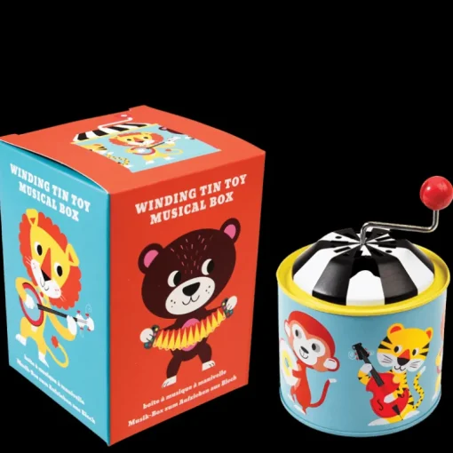Winding tin music box - Animal Band