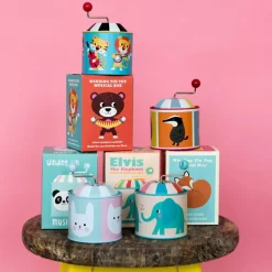Winding tin music box - Animal Band