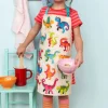 Wipeable cotton children's apron - Baby Dinos