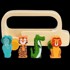 Wooden bus toy - Colourful Creatures