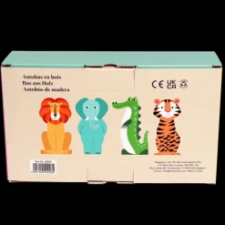 Wooden bus toy - Colourful Creatures