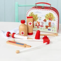 Wooden doctor's play set - Woodland Friends