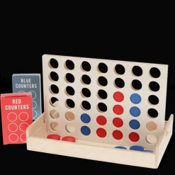 Wooden Four in a Row game set