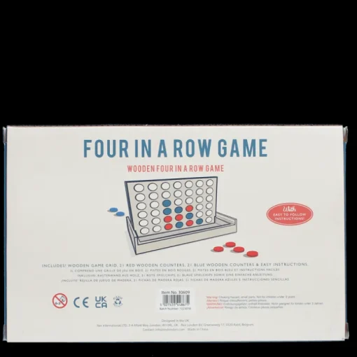 Wooden Four in a Row game set