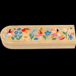 Wooden pencil case - Fairies in the Garden