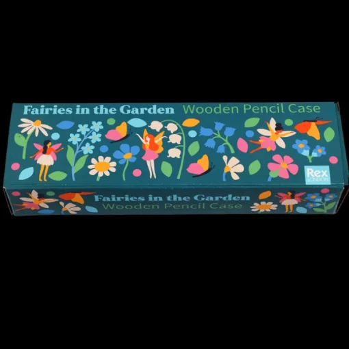 Wooden pencil case - Fairies in the Garden