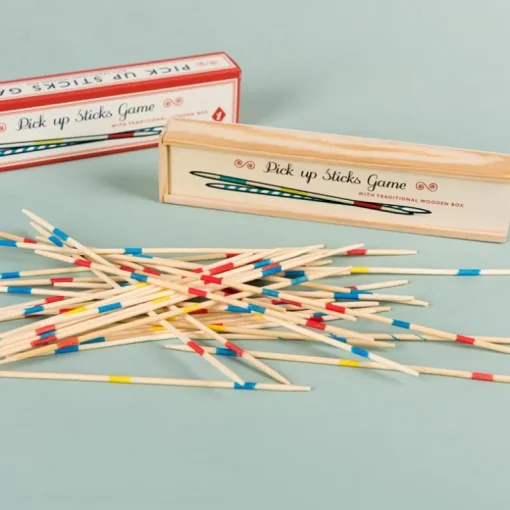 Wooden pick up sticks game