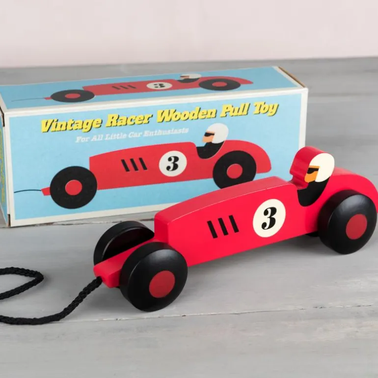 Wooden pull toy - Vintage Racer