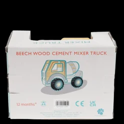 Wooden push along vehicle toy - Cement mixer (yellow)