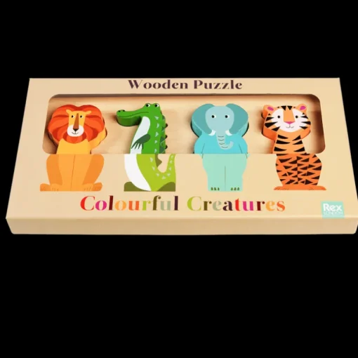 Wooden puzzle - Colourful Creatures