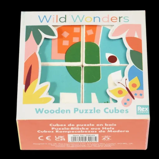Wooden puzzle cubes - Wild Wonders