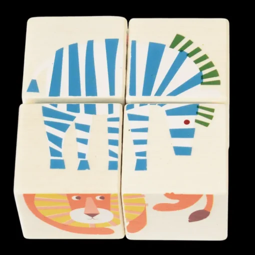 Wooden puzzle cubes - Wild Wonders