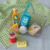 Wooden shopping playset with basket