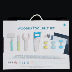 Wooden tools and tool belt playset