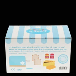 Wooden toy toaster playset